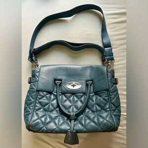 Mulberry Cara Delevigne 3-way Backpack Purse in Blue Leather